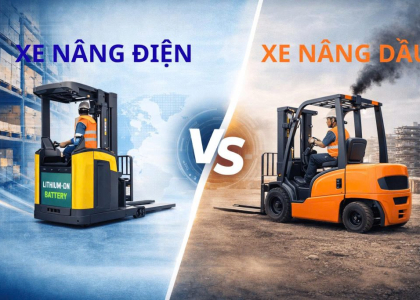 CHO THUÊ XE NÂNG DẦU &amp; XE NÂNG ĐIỆN